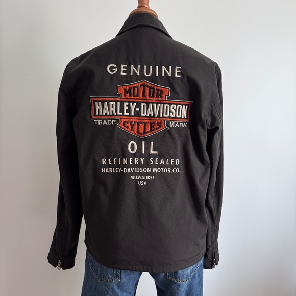 Harley Davidson - Black Canva Embroidered Jacket - Picture 8 of 16